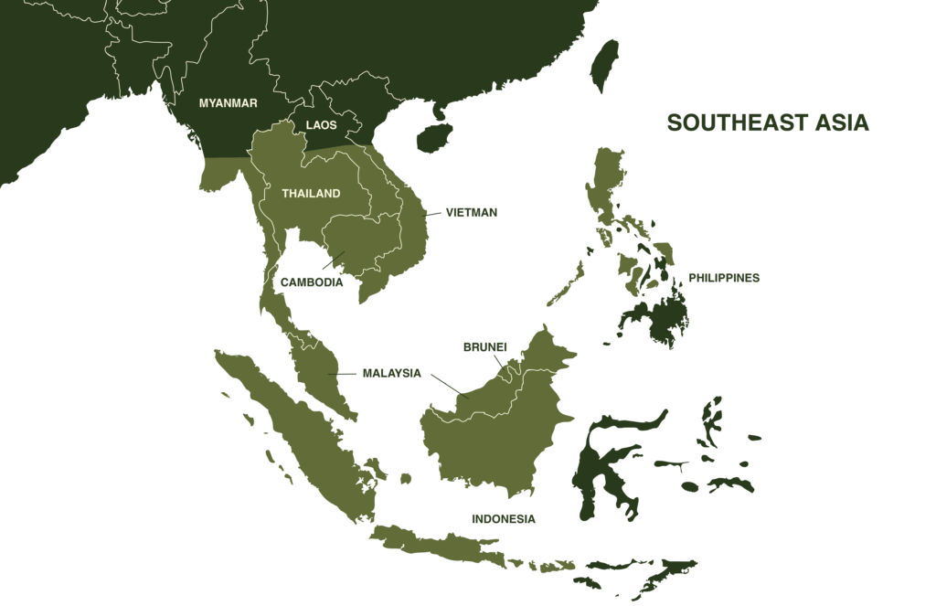 Red Tailed Rat Snake Map Geographical Range Southeast Asia